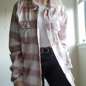 Urban Outfitters Pink Plaid Plaid Flannel